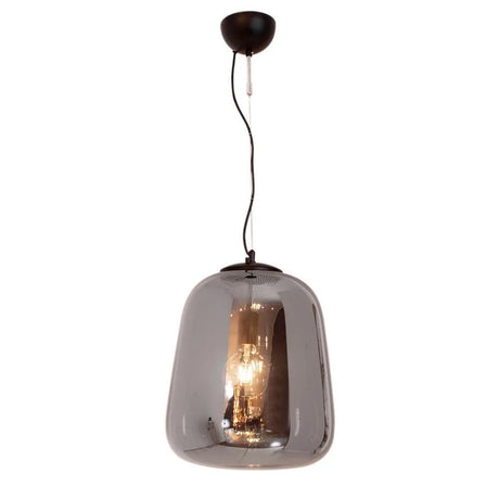 Hanglamp 'Leola' rookglas By Rydens modern e27 fitting 33 cm - FOIR