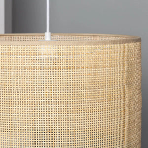 Moderne rotan hanglamp wit e227 fitting g