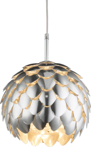 Hanglamp lamp aluminium zilver E27 fitting