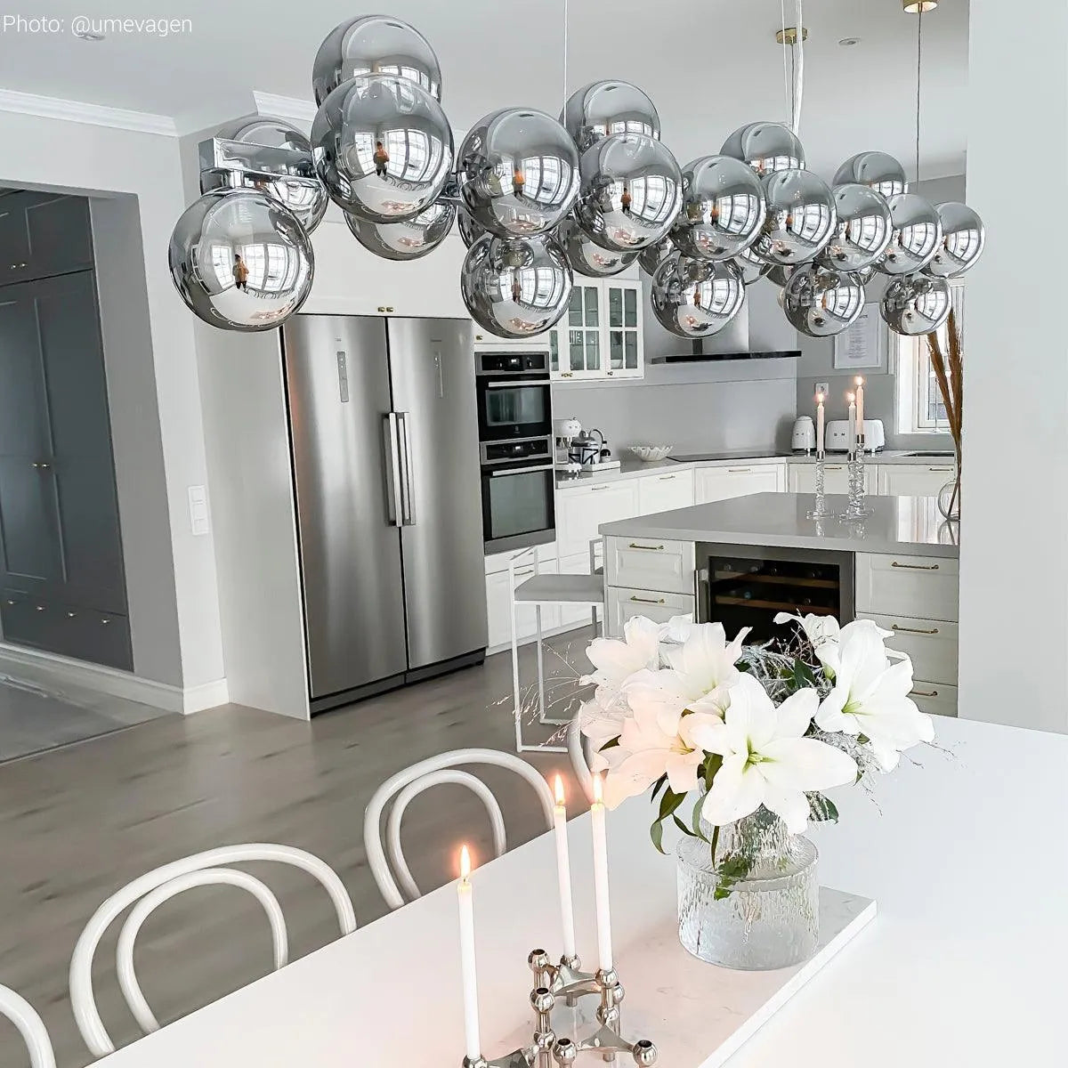 Hanglamp rookglas g9 led lamp eettafel