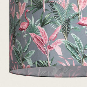 Hanglamp grote stoffen kap met E27 fitting 'Flamingo' - FOIR