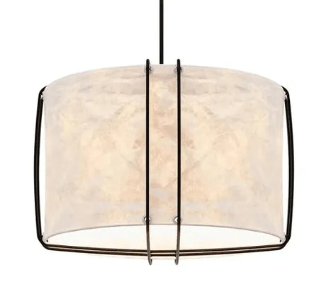 Hanglamp wit zwart papieren kap E27 fitting 'Nordlux Cardine 35' 2312403001 - FOIR