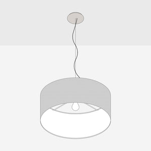 Hanglamp stof Cillindro rond 48 cm   Made in Italy