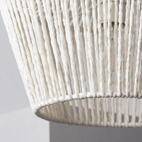 Hanglamp touw 'Krito' E27 fitting modern gevlochten wit 310mm - FOIR