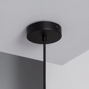 Hanglamp industrieel zwart 'Jager' E27 fitting met kooi 36 cm rond - FOIR