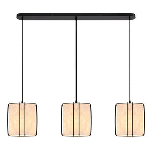 Brede hanglamp eettafel met 3 papieren kappen met E27 fittingen Nordlux Cardine - FOIR