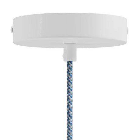 Kleine hanglamp industrieel 'Harry' lichtblauw incl. plafondkap kabel & fitting - FOIR