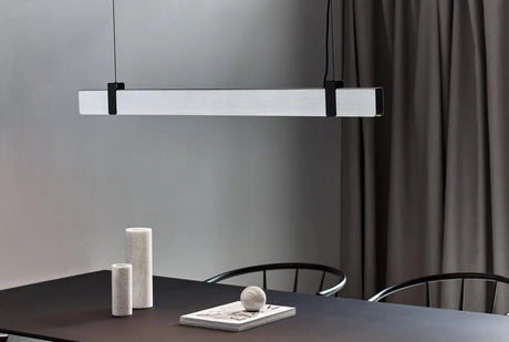 Modere hanglamp balk breed met ingebouwde LED lichtbron Nordlux zilver zwart 