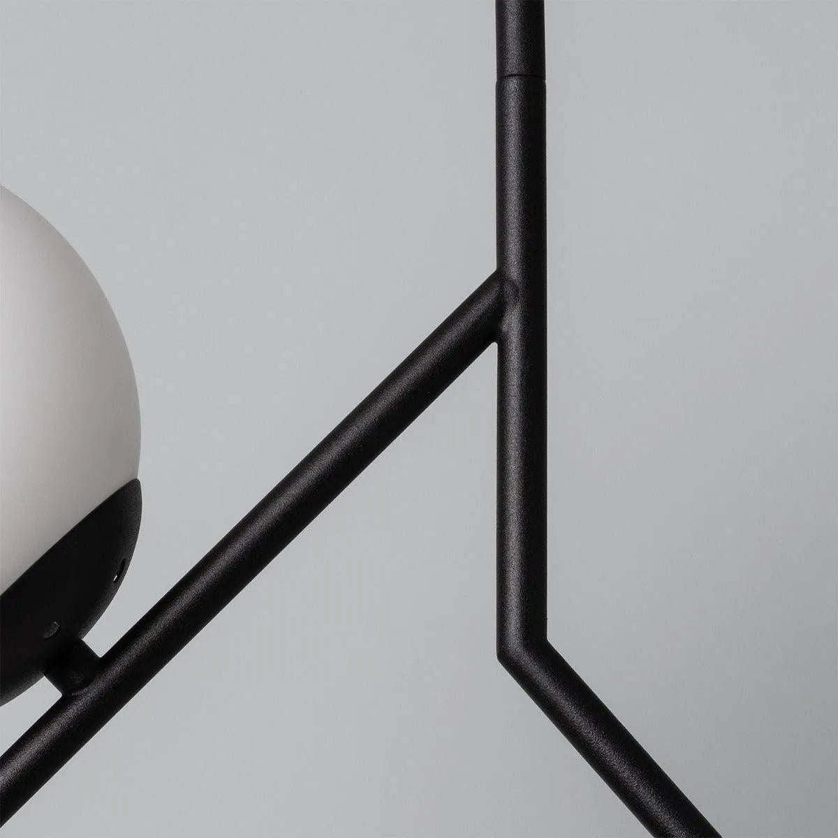 Zwarte hanglamp opaal e14 fitting glas bollen