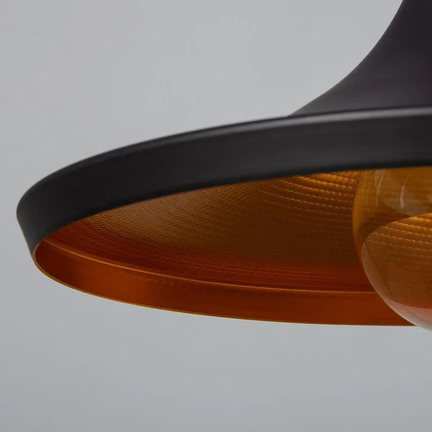 Retro hanglamp zwart goud design lamp