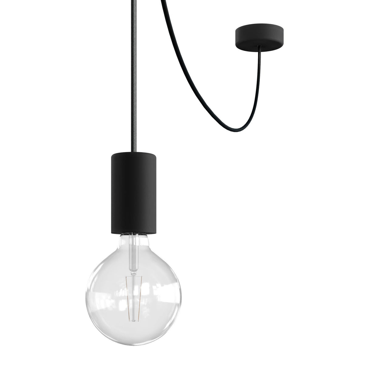 Hanglamp buiten glad IP65 e27 fitting 5 meter