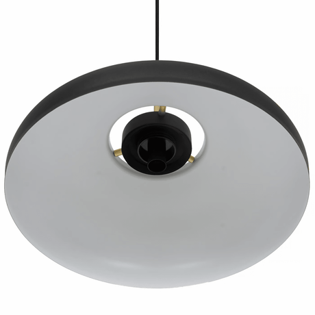Hanglamp hout zwart design opaal glas 'Latif' e27 - FOIR