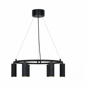 Hanglamp Zwart kroonluchter modern rond Vico 54 cm