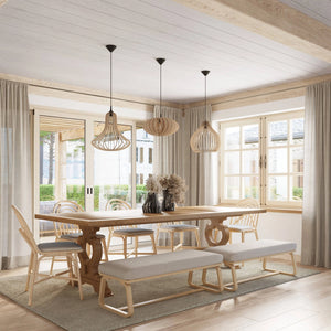 Hanglamp hout e27 Iza fitting 30 cm