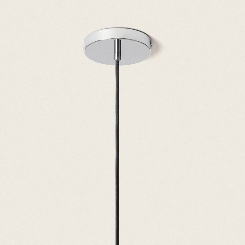 Hanglamp Glas ribbel e27 fitting 30 cm