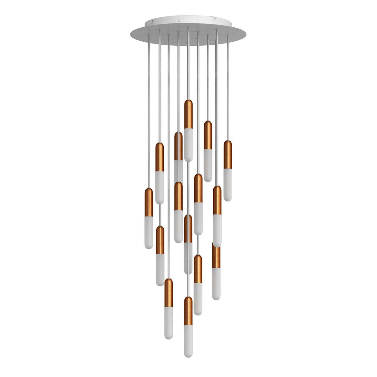 Hanglamp trapgat 15x E14 met led lamp 180cm