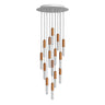 Hanglamp trapgat 15x E14 met led lamp 180cm