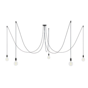 Hanglamp 5 losse fitting Spider E27 set
