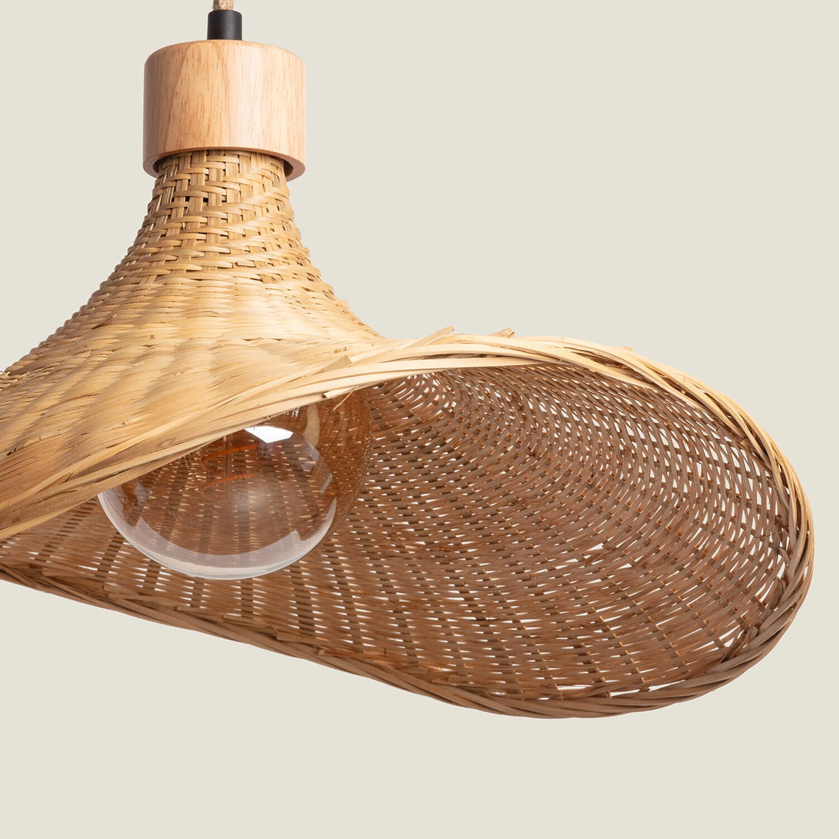 Hanglamp Rotan led lamp Katma 52 cm