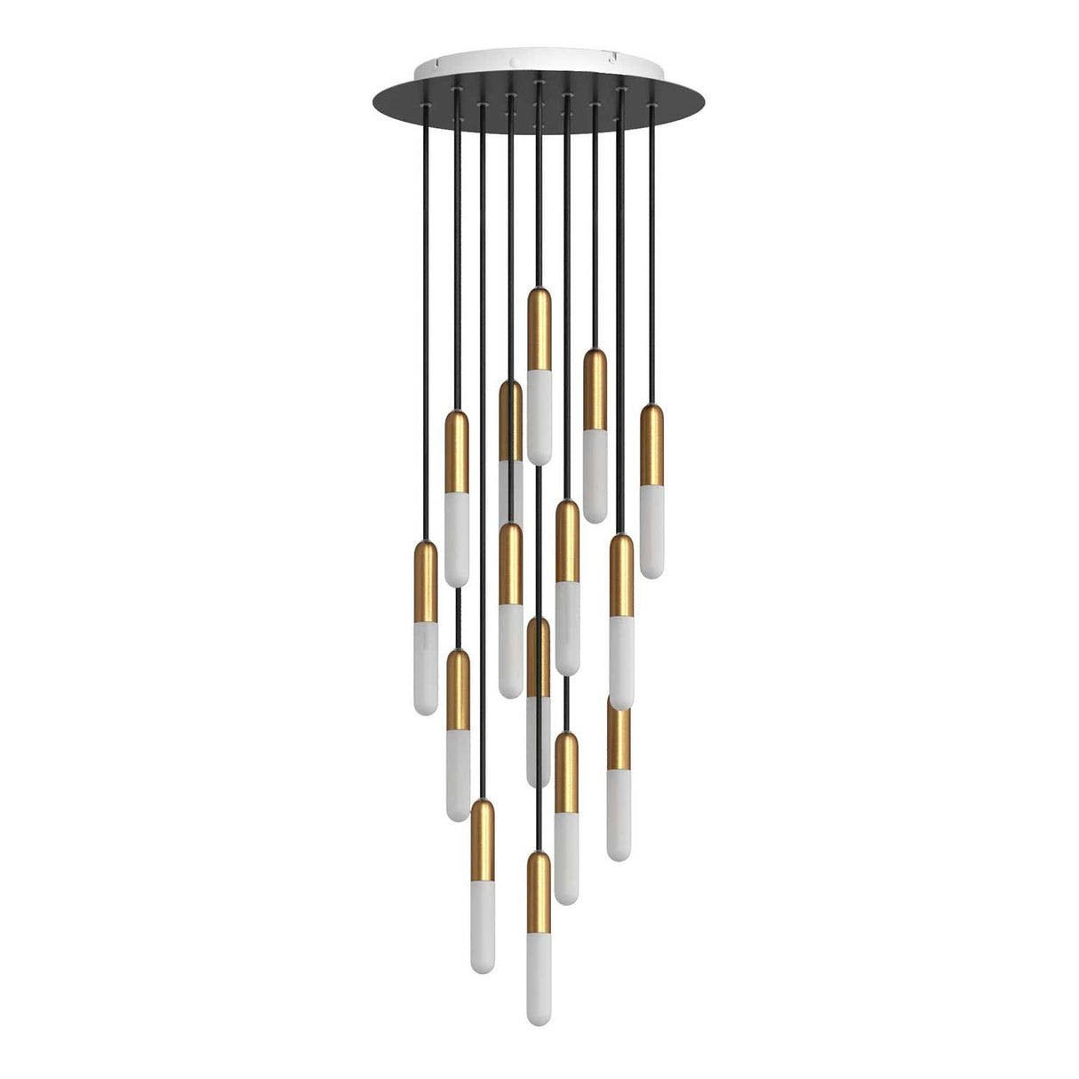 Hanglamp trapgat 15x E14 met led lamp 180cm