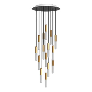 Hanglamp trapgat 15x E14 met led lamp 180cm