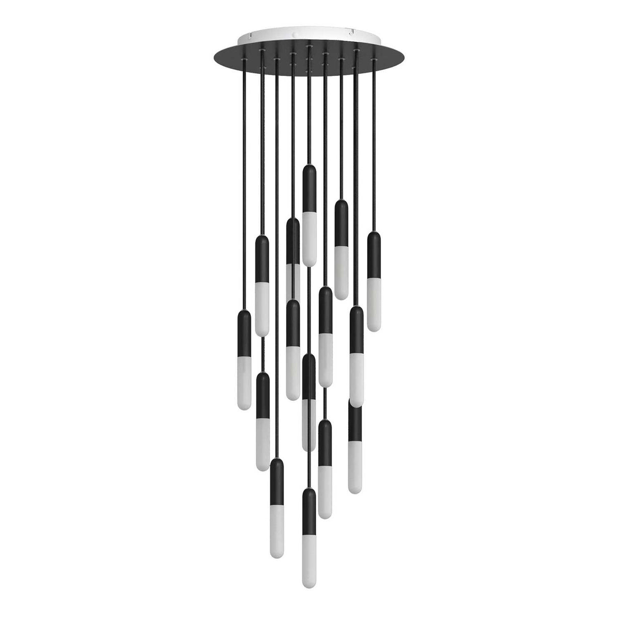 Hanglamp trapgat 15x E14 met led lamp 180cm