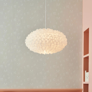 Hanglamp wit Villo stof e27 fitting 30 cm