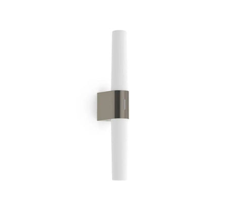 Badkamer wandlamp opaalglas geborsteld nikkel 'Nordlux Helva' en Moodmaker - FOIR