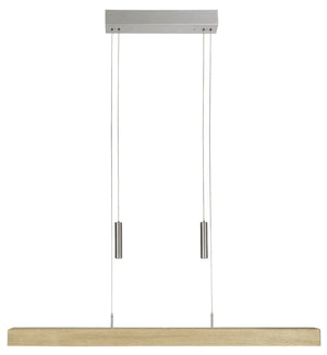 Hanglamp led lamp eiken hout modern eettafel verstelbaar