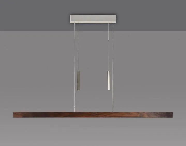 Notenhout hanglamp kantoor led lamp verstelbaar herzblut led