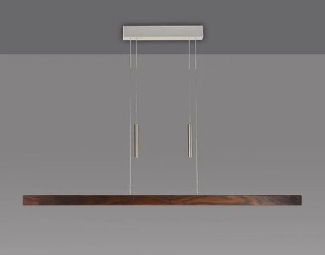 Notenhout hanglamp kantoor led lamp verstelbaar herzblut led