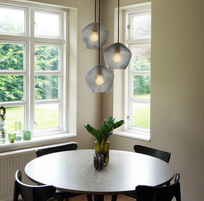 Glazen lampenkap Nordlux hanglamp 'Orbiform' E27 fitting modern 230mm - FOIR