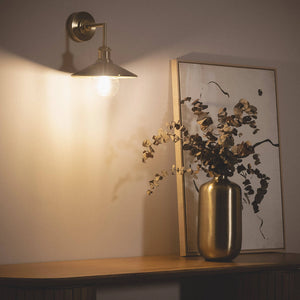 Wandlamp goud hoek E27 fitting