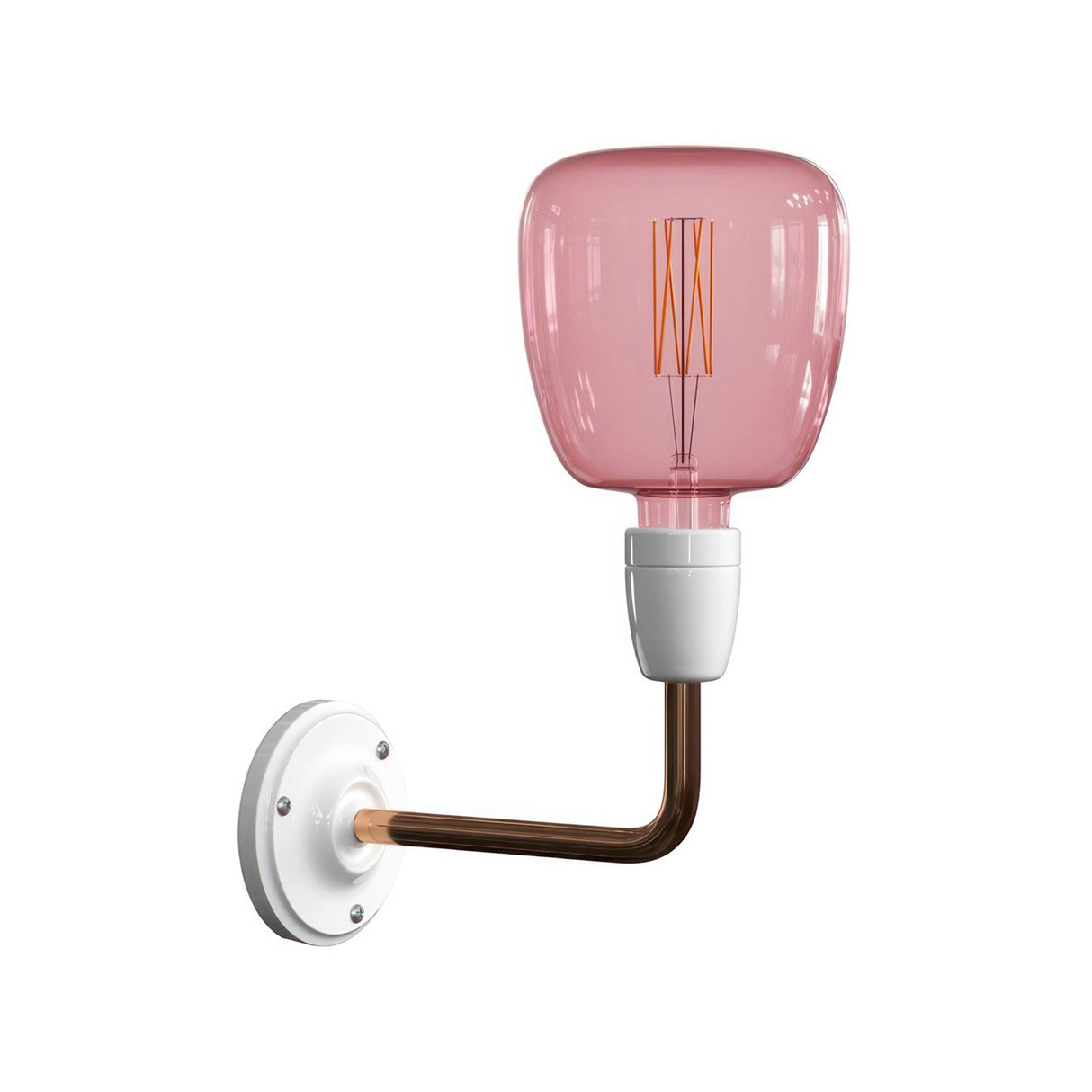 Wandlamp industrieel hoek E27 porselein (zonder lichtbron)