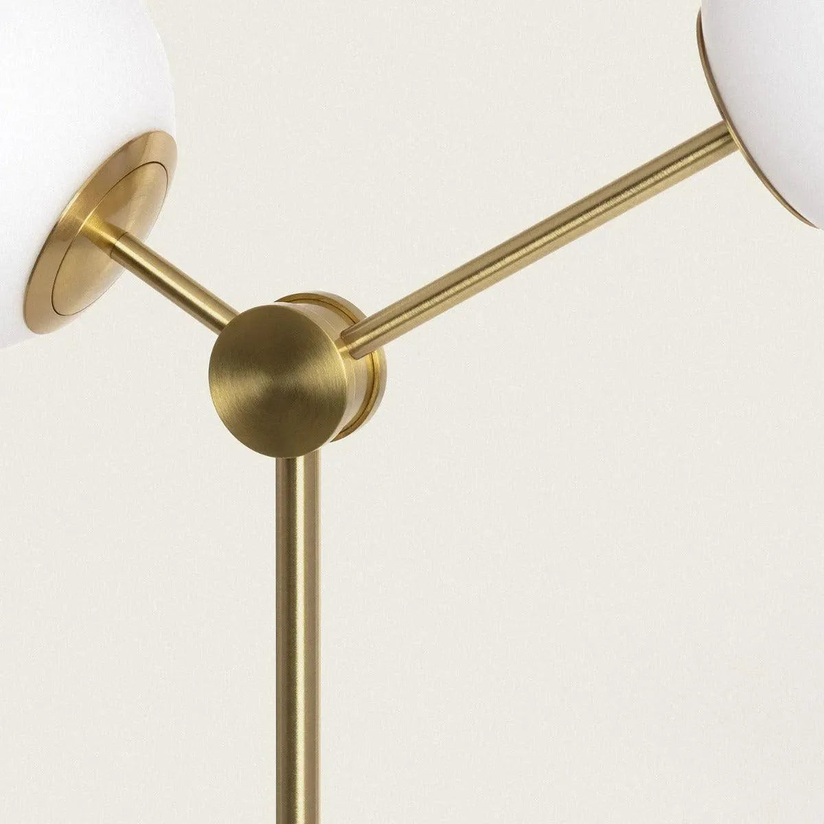 Vloerlamp goud met opaalglazen kappen 'Mono 2' 150 cm - FOIR