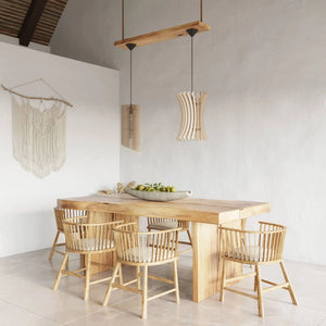 Hanglamp Hout Ariane e27 fitting 30 cm