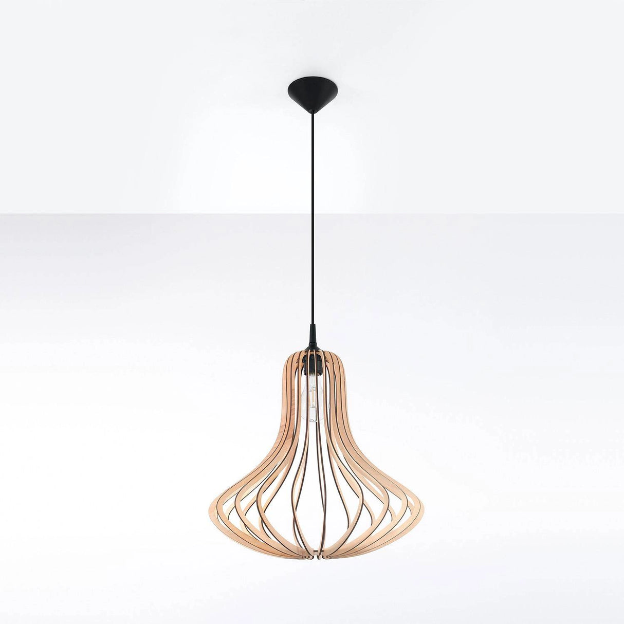 Hanglamp hout e27 Iza fitting 30 cm