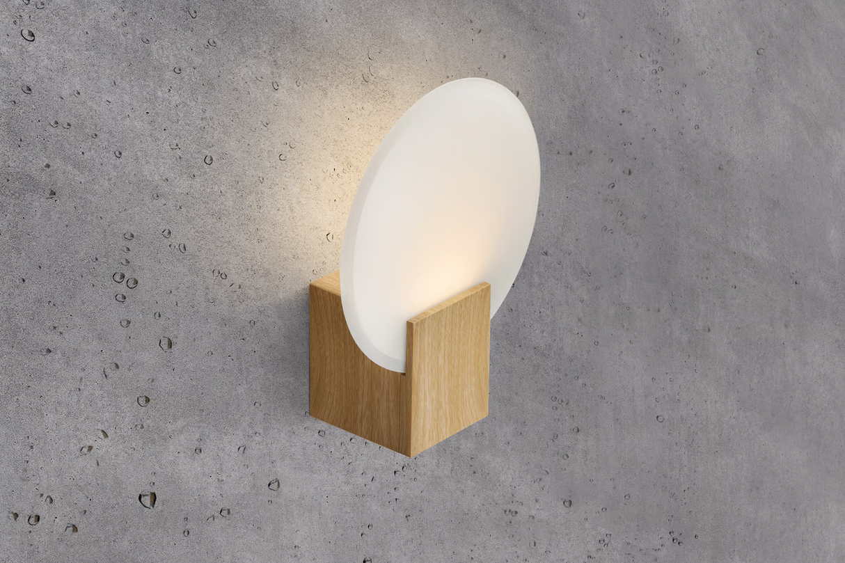 Wandlamp hout Hester rond badkamer 3-stap dimmer