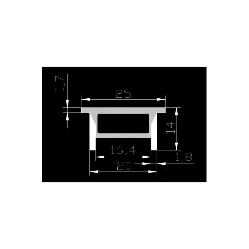 Silicone Buis Flex Inbouw voor Led Strips tot 15 mm breedte - FOIR