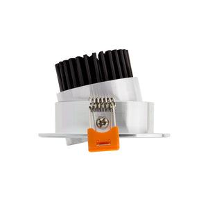 Kleine inbouwspot rond zilver led 70mm led lamp warm wit