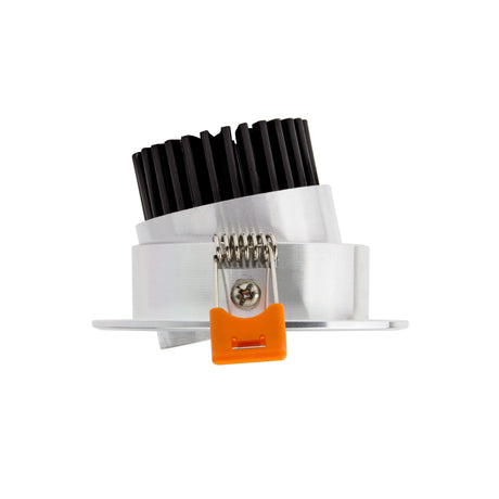 Kleine inbouwspot rond zilver led 70mm led lamp warm wit