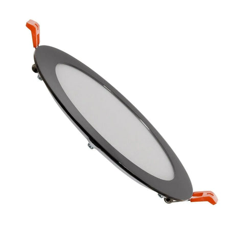 Inbouwspot zwart chrome plat 12W zaagmaat 155MM 170mm - FOIR
