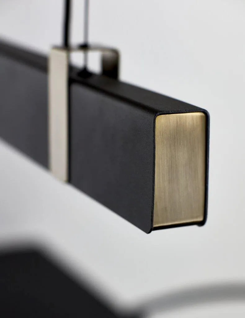Kantoor hanglamp zwart goud modern led lamp