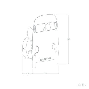 Wandlamp hout kinderkamer auto 2x e14