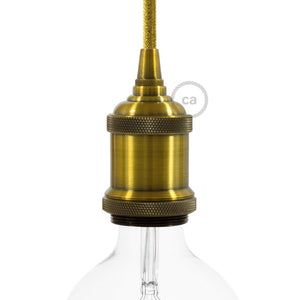 Industriele e27 fitting design vintage koper design ring