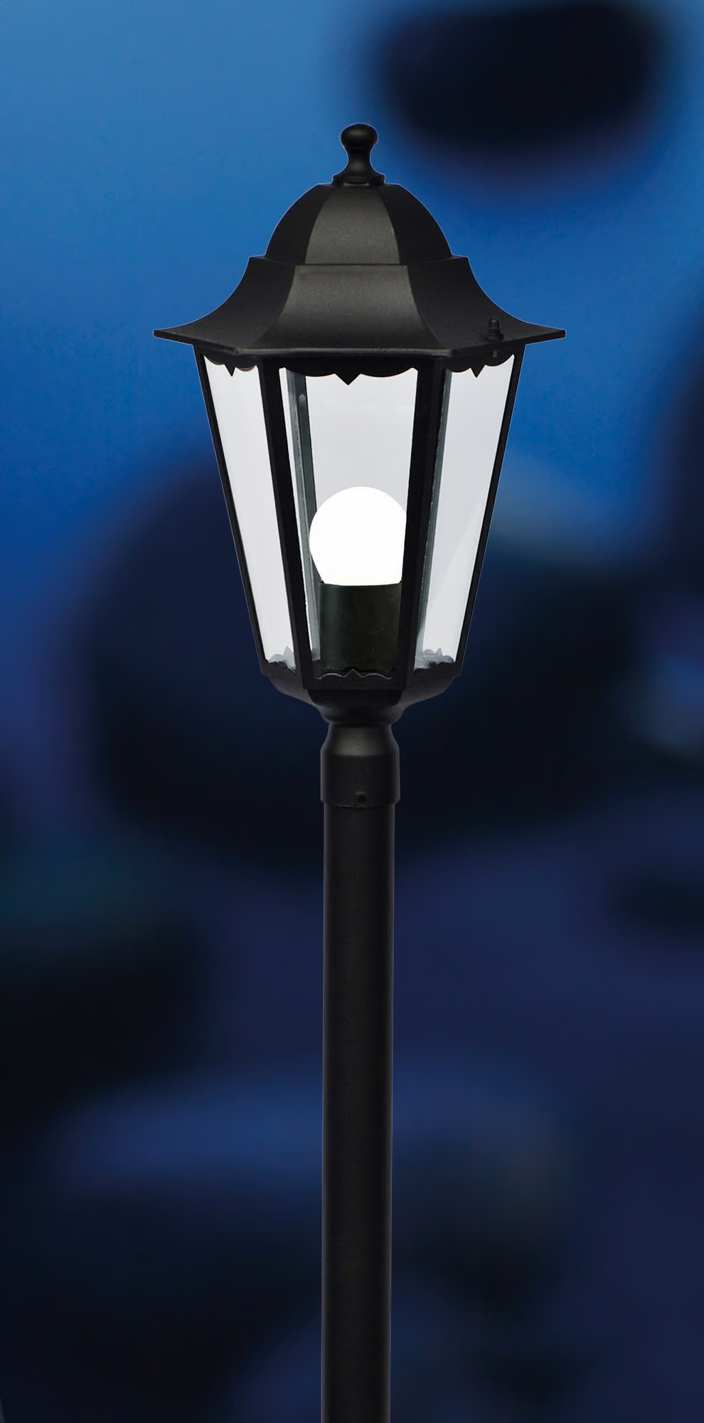 Staande buitenlamp Metaal Zwart klassiek Cardiff 100 cm