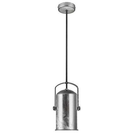 Hanglamp zilver industrieel gegalvaniseerd E27 fitting 'Nordlux porter 9' 9 cm - FOIR