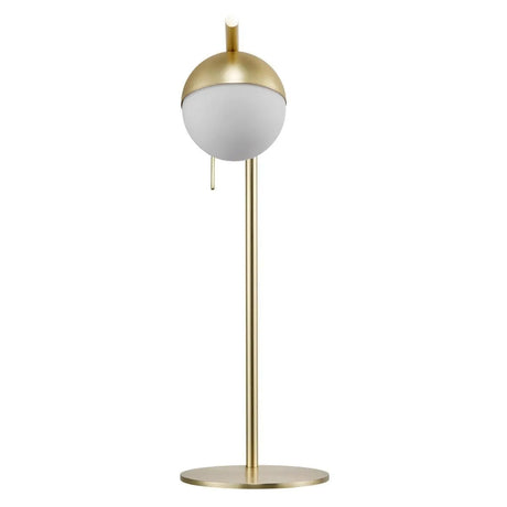 Tafellamp messing modern opaal glas 'Contina' Nordlux G9 fitting 48 cm - FOIR