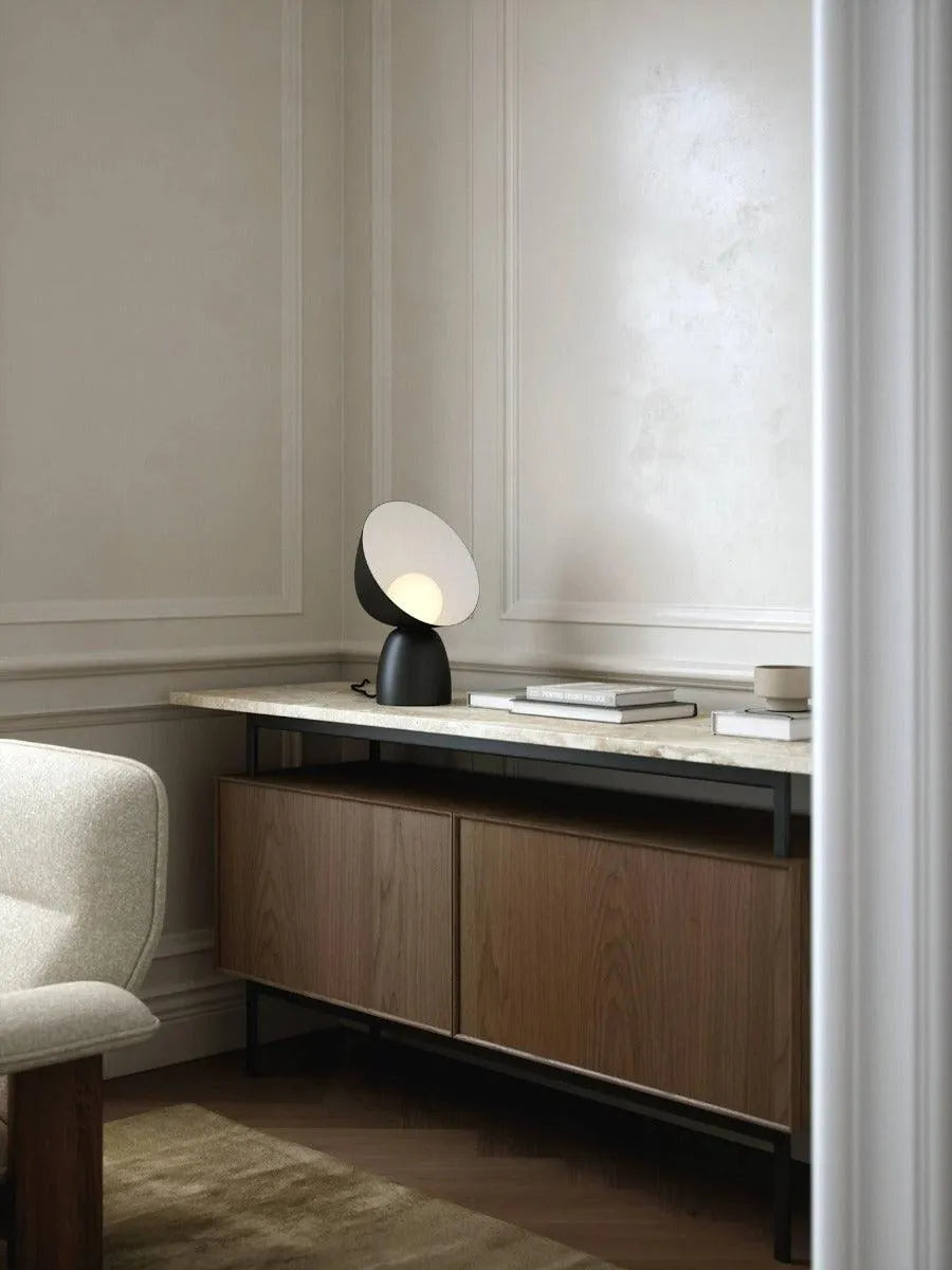 Zwarte tafellamp nordlux Hello met schakelaar e14 fitting designverlichting 