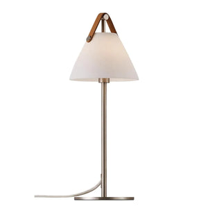 Kleine tafellamp geborsteld staal met schakelaar en G9 fitting Strap 16 DFTP - FOIR